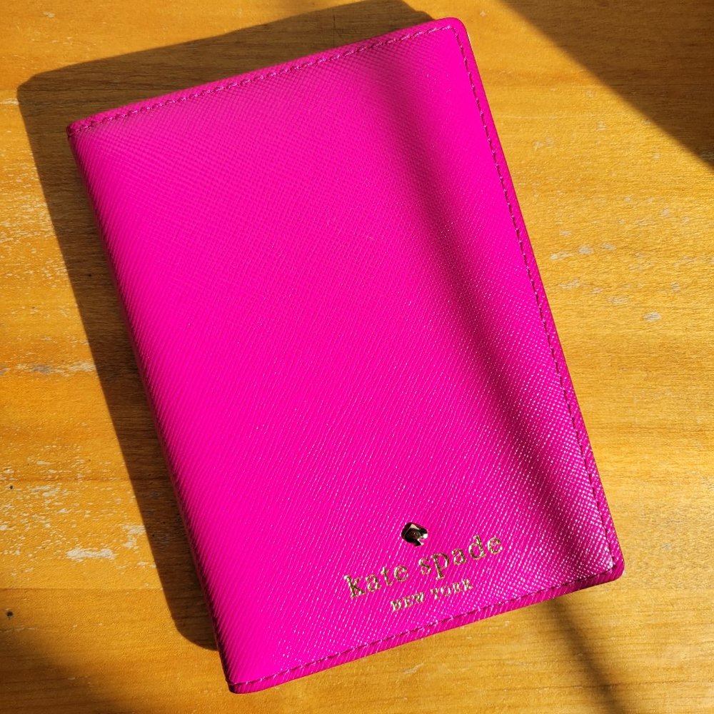 Kate spade hot pink passport holder